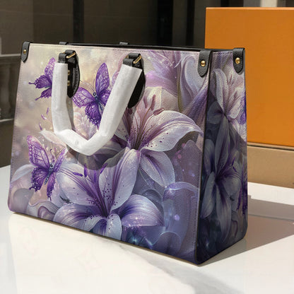 Shineful Leather Bag Butterfly Lilac Enchantment