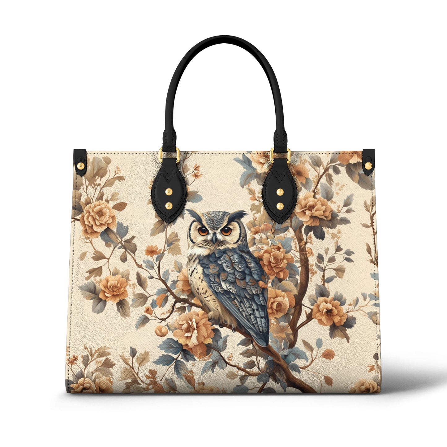 Glänzende Ledertasche Majestic Owl