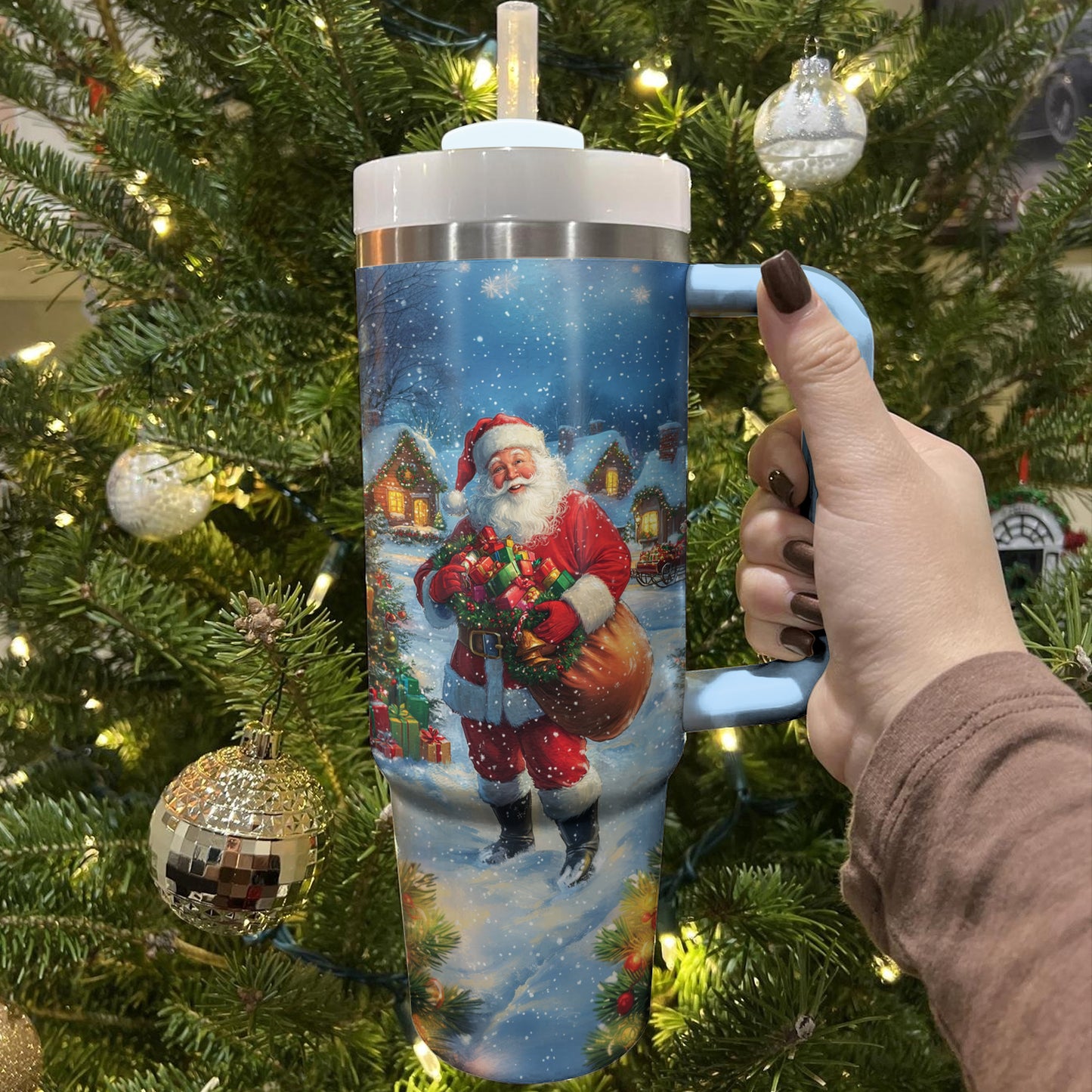 Shineful Tumbler Santa's Holiday