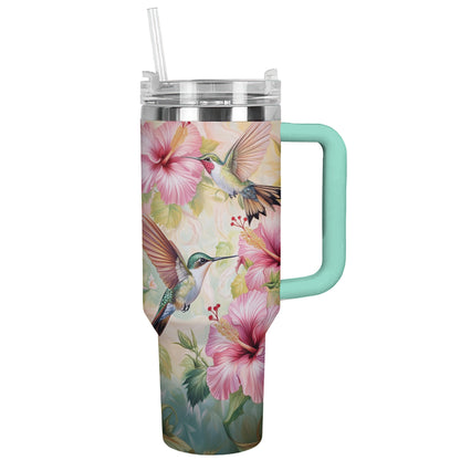 Shineful Tumbler Floral Hummingbird