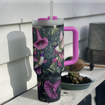 Shineful Tumbler Floral Hummingbird