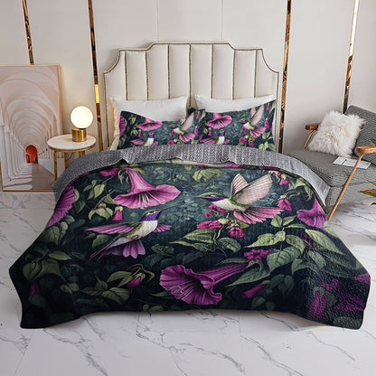 Shineful All Season Quilt 3-Piece Set Hummingbird Haven