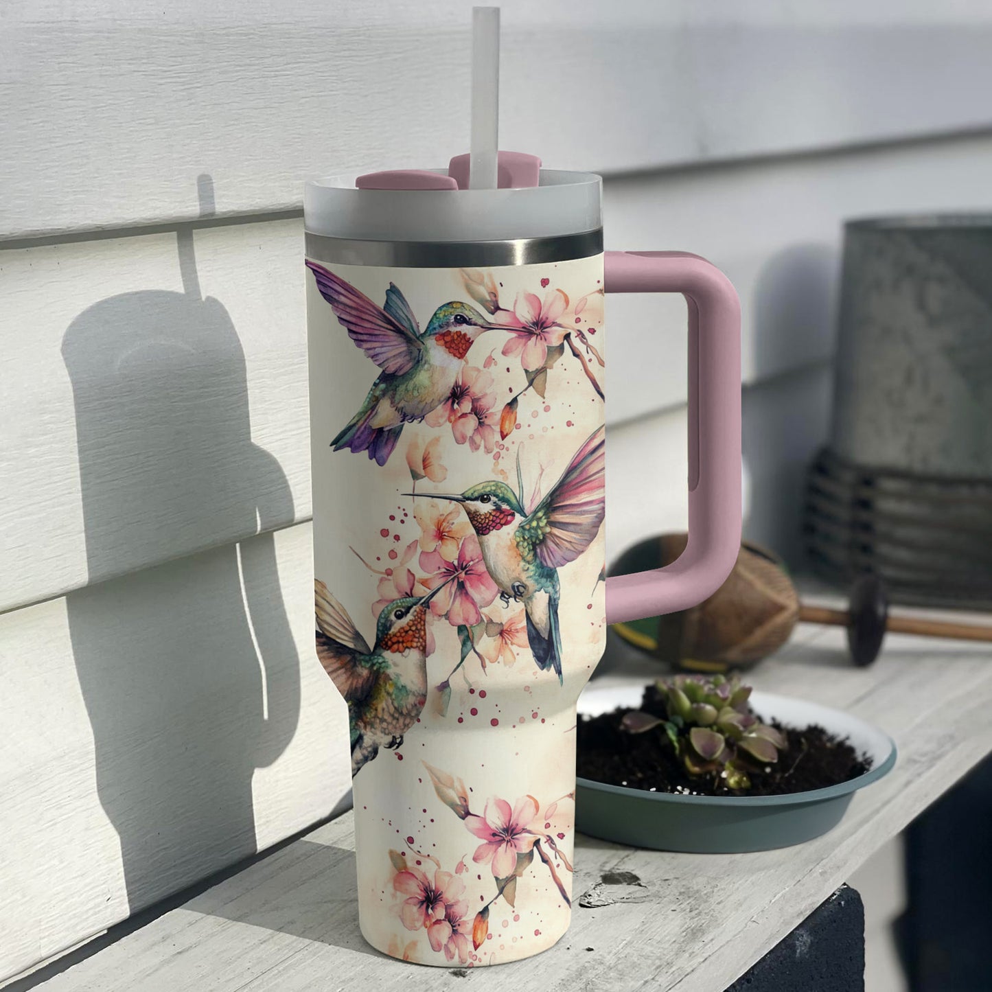 Shineful Tumbler Blossom Hummingbird