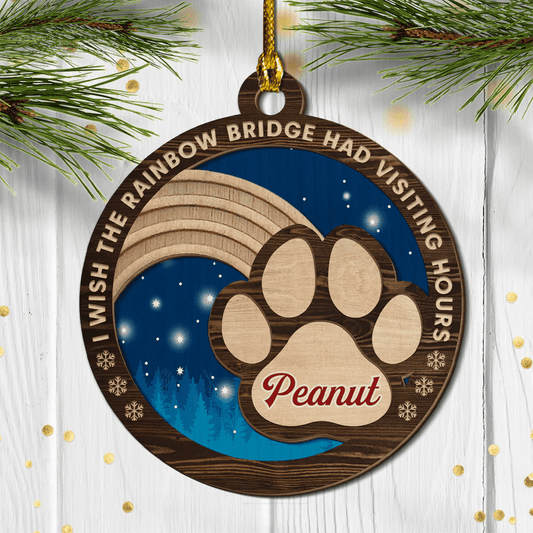 Shinefulgift® The Rainbow Bridge - Personalized Custom 2-Layered Wood Ornament