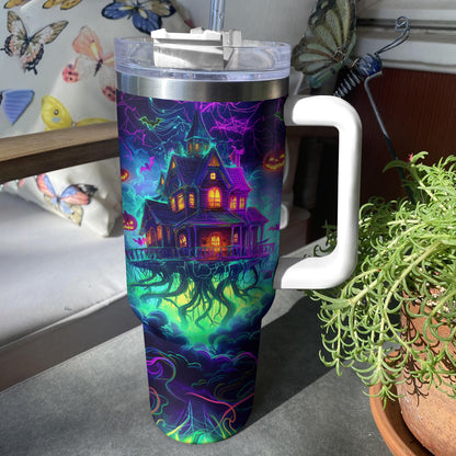 Shineful Tumbler Neon Haunted House Halloween