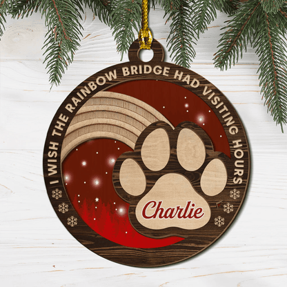 Shinefulgift® The Rainbow Bridge - Personalized Custom 2-Layered Wood Ornament