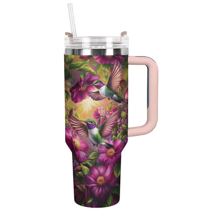 Colibri en vol fleuri de Shineful Tumbler