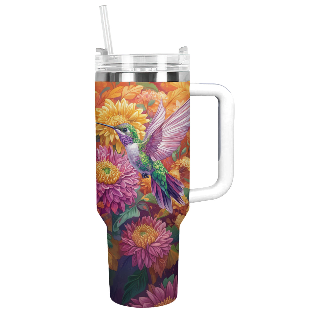 Shiny Tumbler Kolibri Blüte Herbst