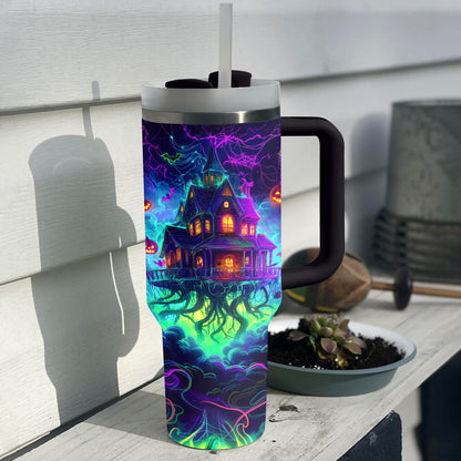 Shineful Tumbler Neon Haunted House Halloween