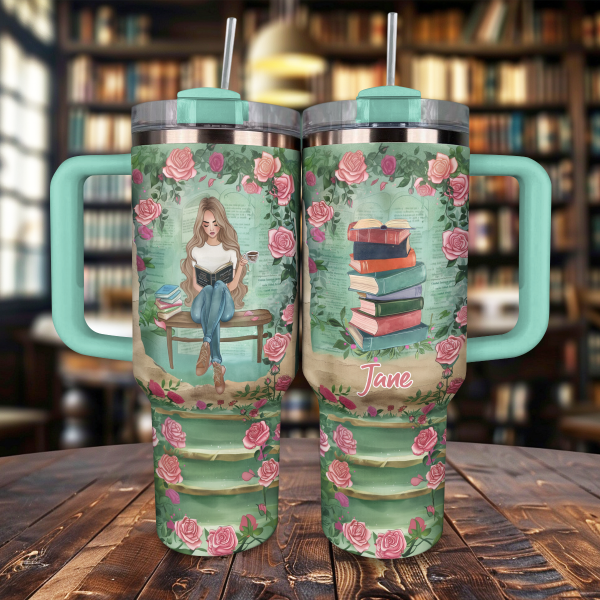 Shineful Personalized Tumbler Garden of Pages