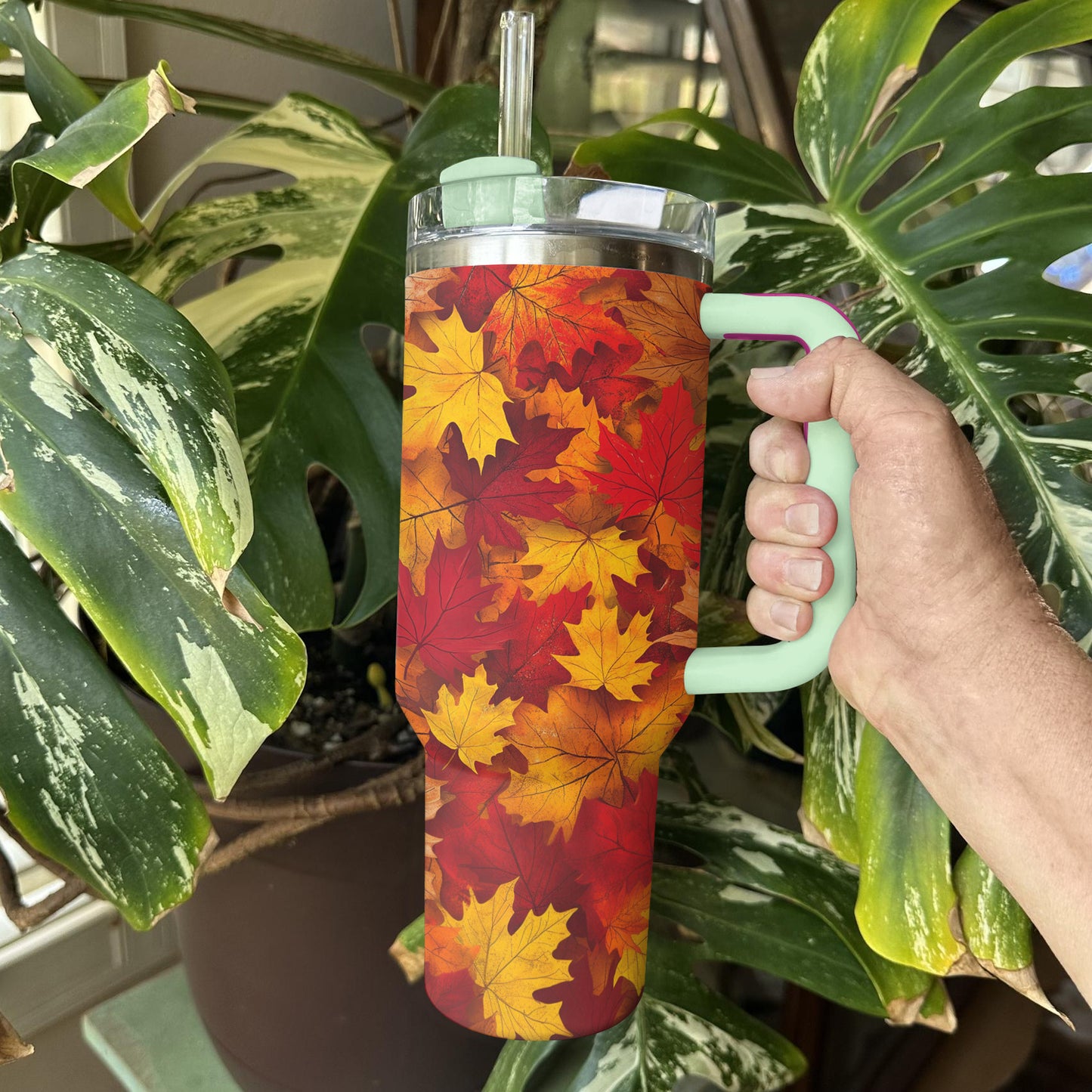 Shineful Tumbler Autumn Leaves