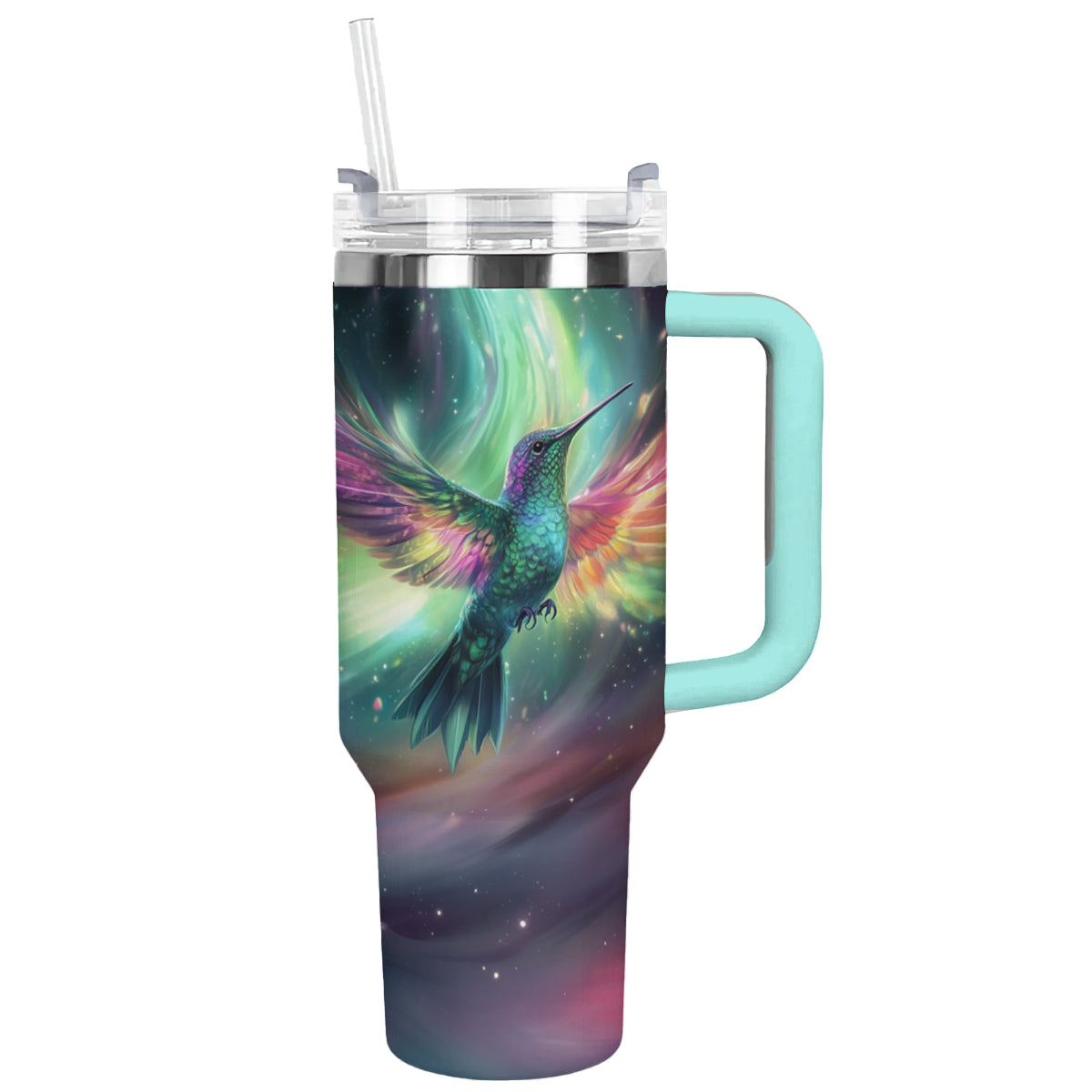 Strahlender Tumbler Aurora Kolibri Galaxie