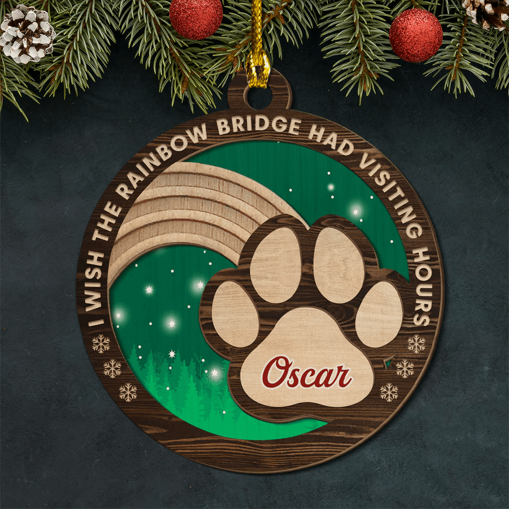 Shinefulgift® The Rainbow Bridge - Personalized Custom 2-Layered Wood Ornament