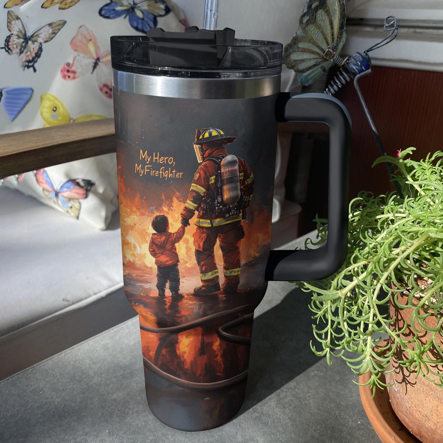 Shineful Tumbler My Hero My Firefighter