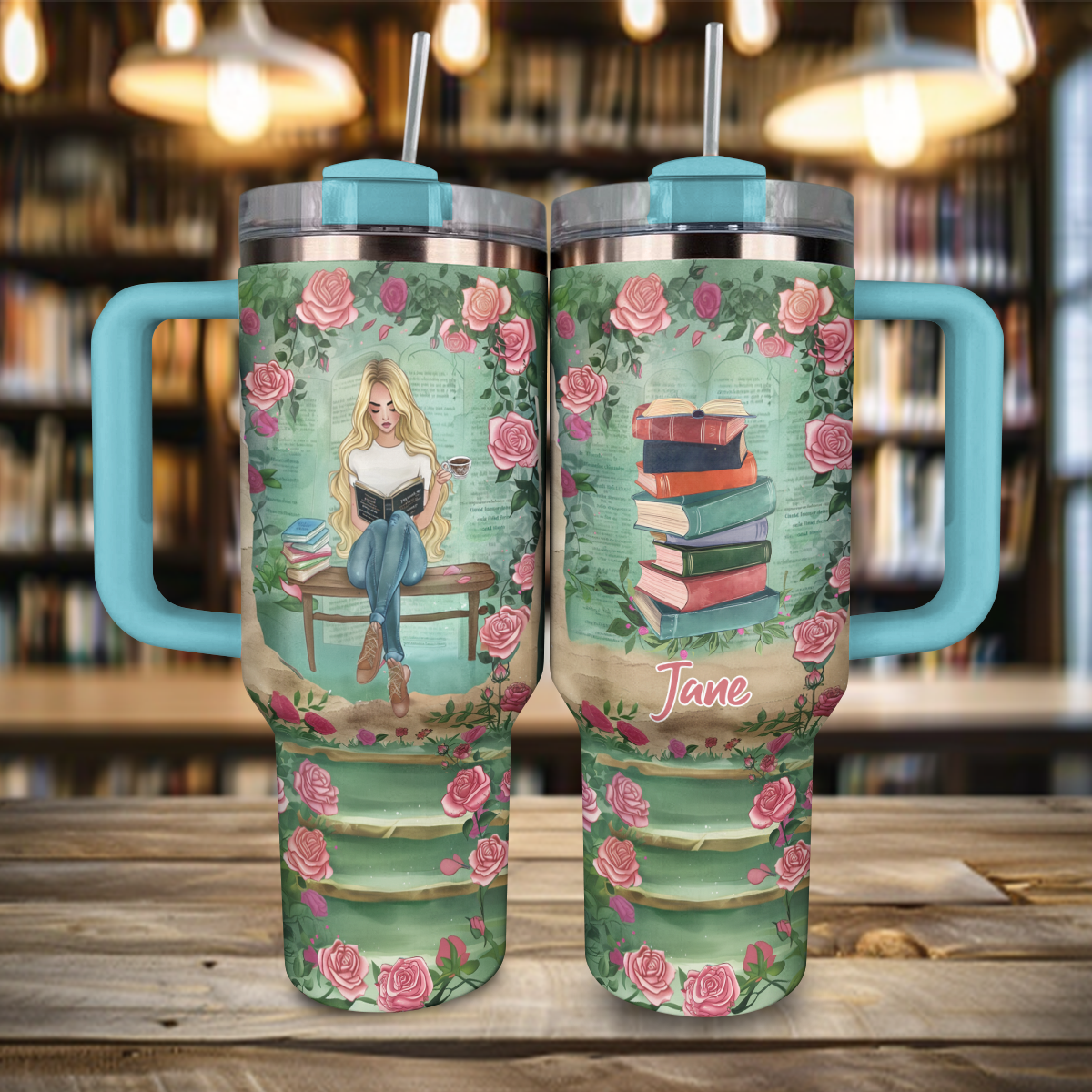 Shineful Personalized Tumbler Garden of Pages