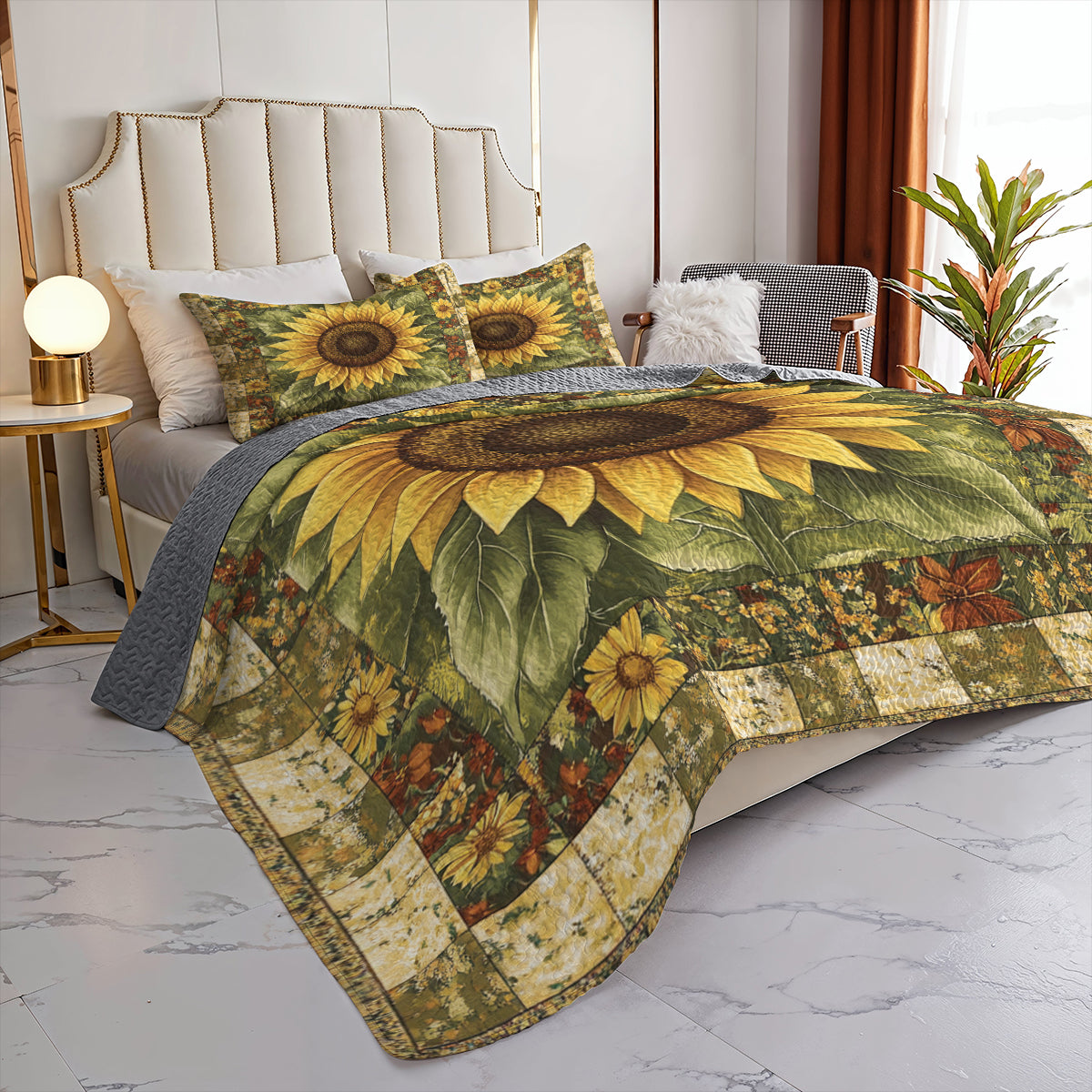 Shineful All Season Quilt 3-Piece Set Sunflower Dreams