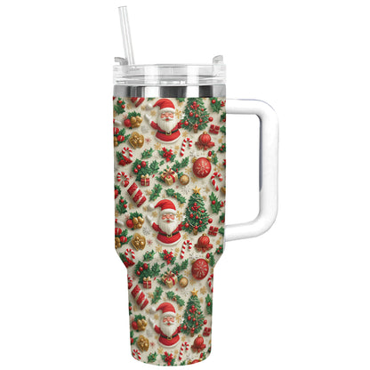 Shineful Tumbler Jolly Christmas Santa Pattern