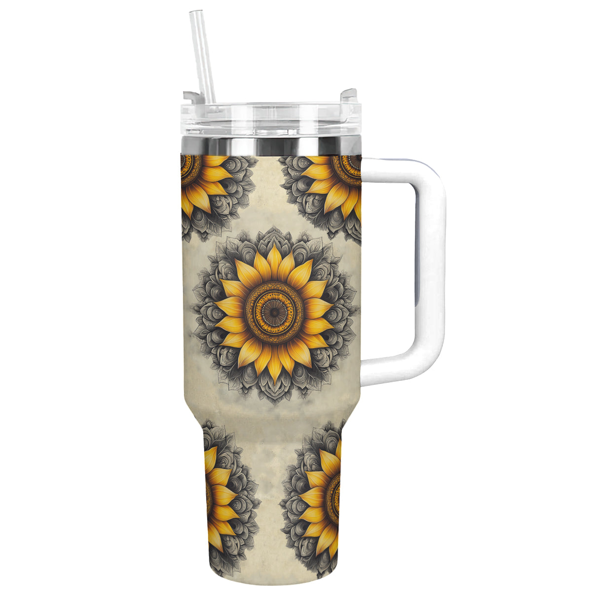 Shineful Tumbler Sunflower Mandala