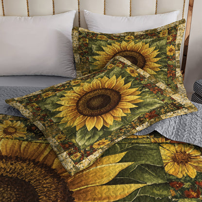 Shineful All Season Quilt 3-Piece Set Sunflower Dreams