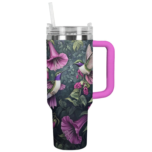 Shineful Tumbler Floral Hummingbird