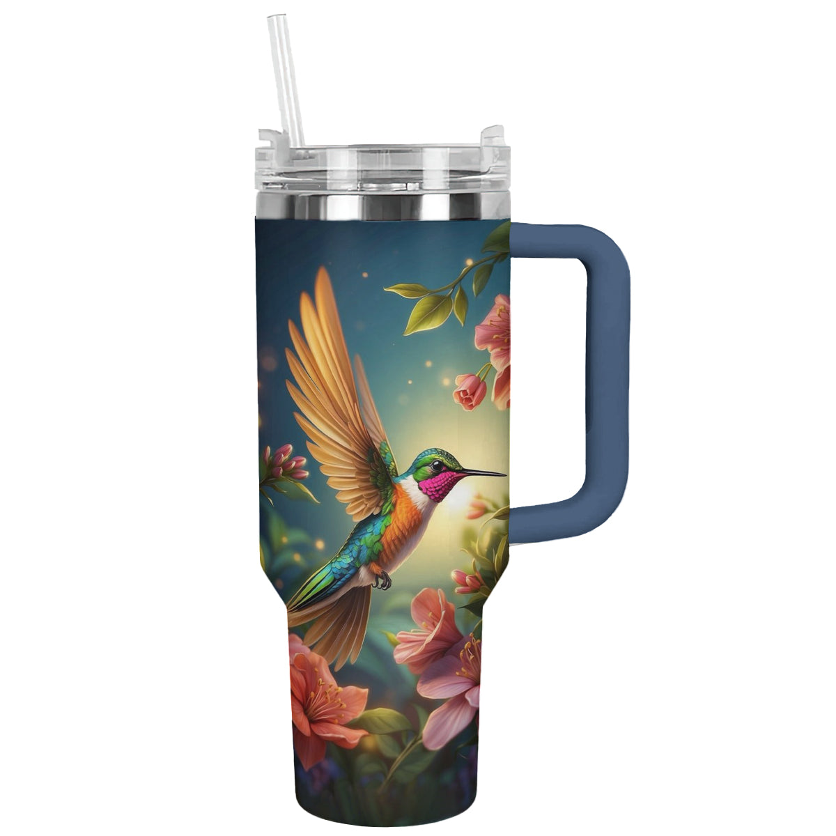 Shineful Tumbler Floral Hummingbird