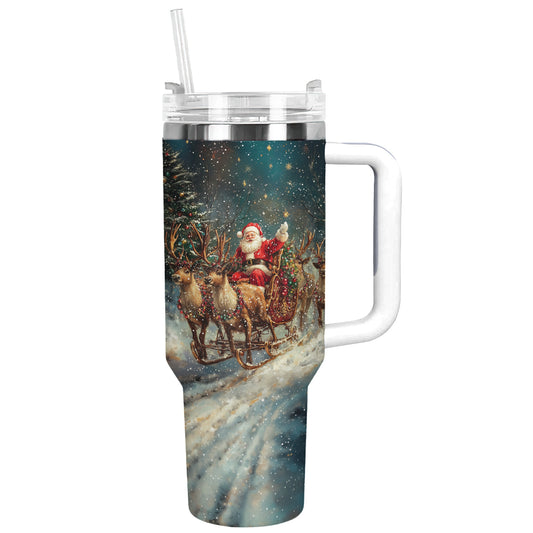 Shineful Tumbler Mery Christmas Santa's Sleigh Ride