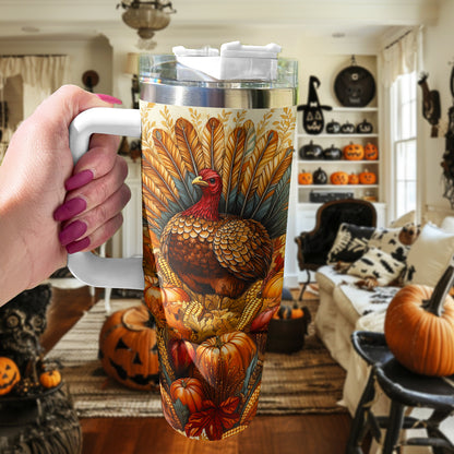 Shineful Tumbler Harvest Turkey Autumn