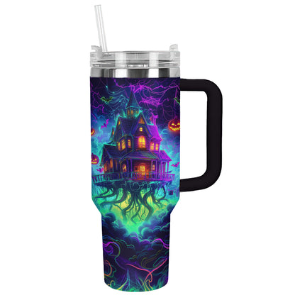 Shineful Tumbler Neon Haunted House Halloween