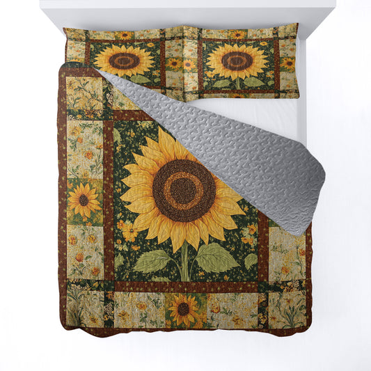 Shineful All Season Quilt 3-teiliges Set Sunflower Blis