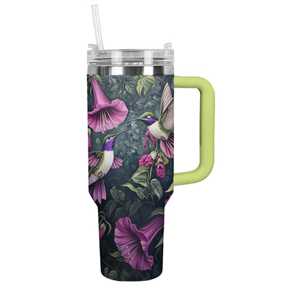 Shineful Tumbler Floral Hummingbird