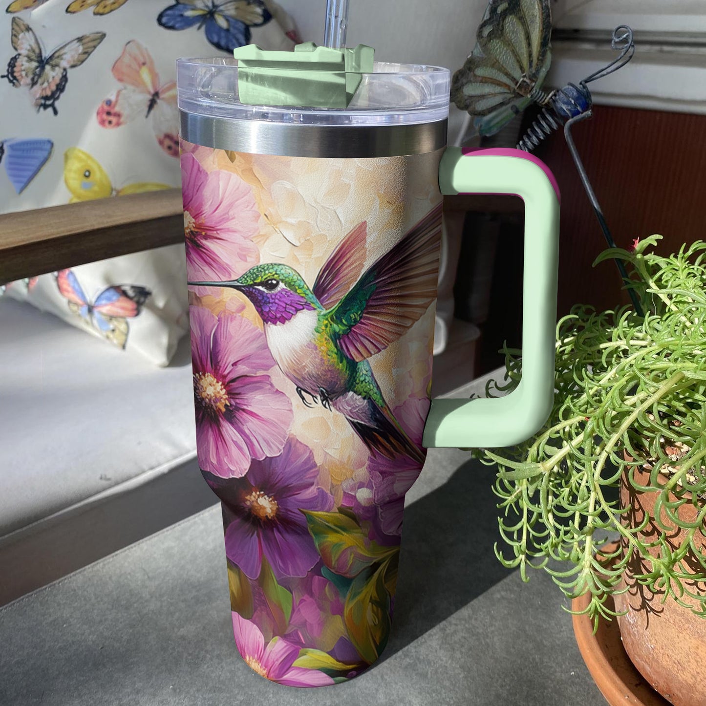 Shineful Tumbler Hummingbird Floral