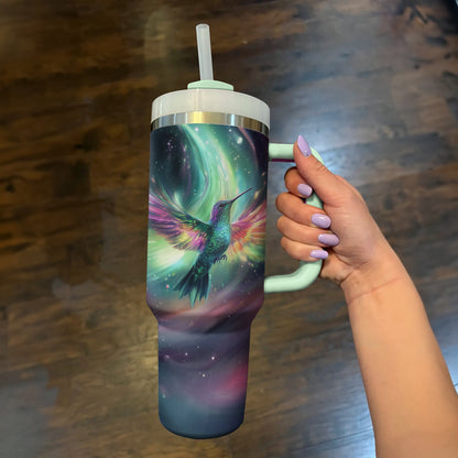 Strahlender Tumbler Aurora Kolibri Galaxie