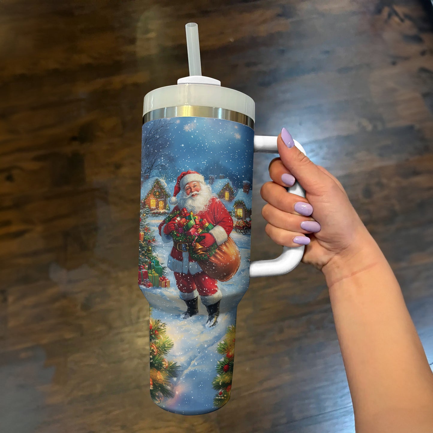 Shineful Tumbler Santa's Holiday