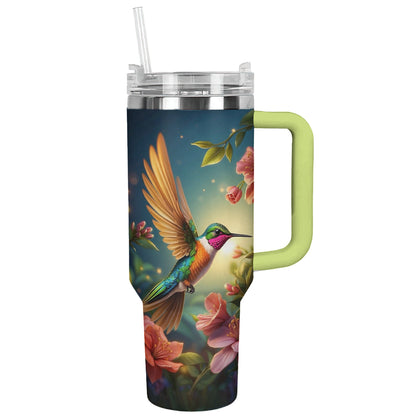 Shineful Tumbler Floral Hummingbird