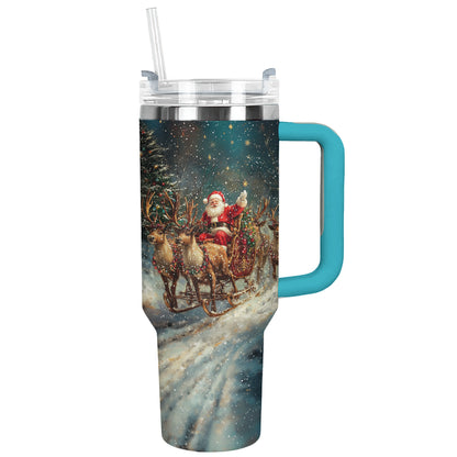 Shineful Tumbler Mery Christmas Santa's Sleigh Ride