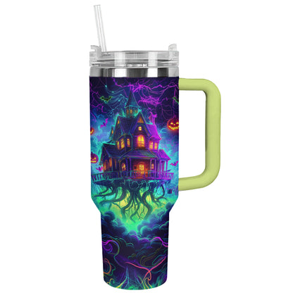 Shineful Tumbler Neon Haunted House Halloween