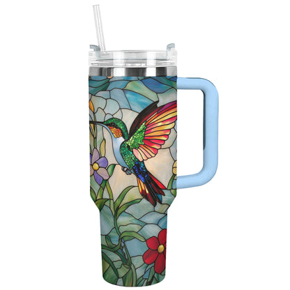 Shineful Tumbler Kolibri-Buntglas Isoliert