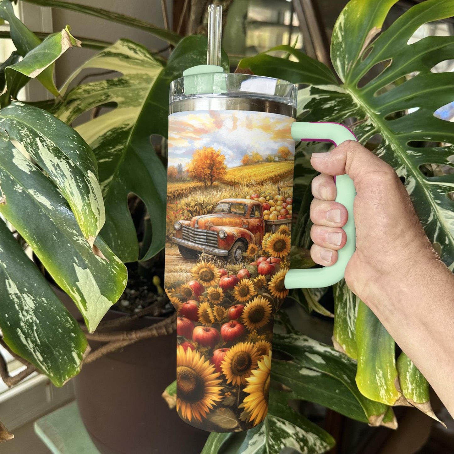 Shineful Tumbler Vintage Farm Truck Tumbler