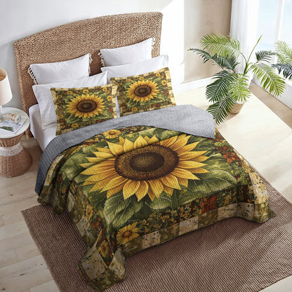 Shineful All Season Quilt 3-Piece Set Sunflower Dreams