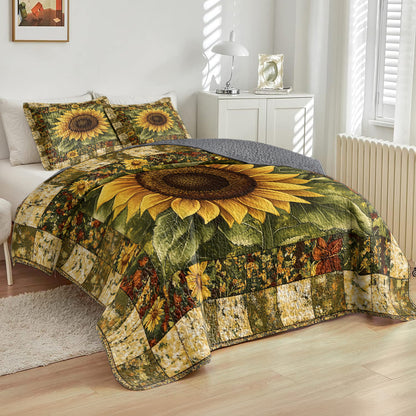 Shineful All Season Quilt 3-Piece Set Sunflower Dreams