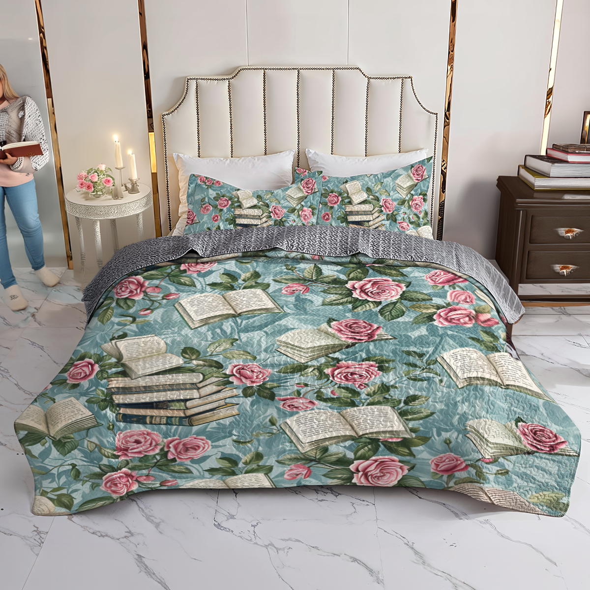 Shineful All Season Quilt 3-Piece Set Rose & Prose