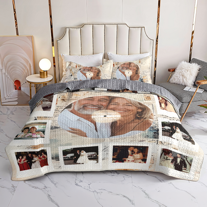 Shineful Personalized All Season Quilt 3-Piece Set Our First Dance Love Letter