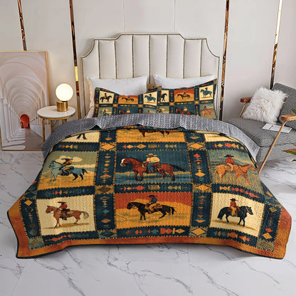 Shineful All Season Quilt 3-teiliges Set - Cowboy Dream 