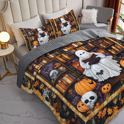 Shineful All Season Quilt 3-Piece Set Ghostly Tales Reading