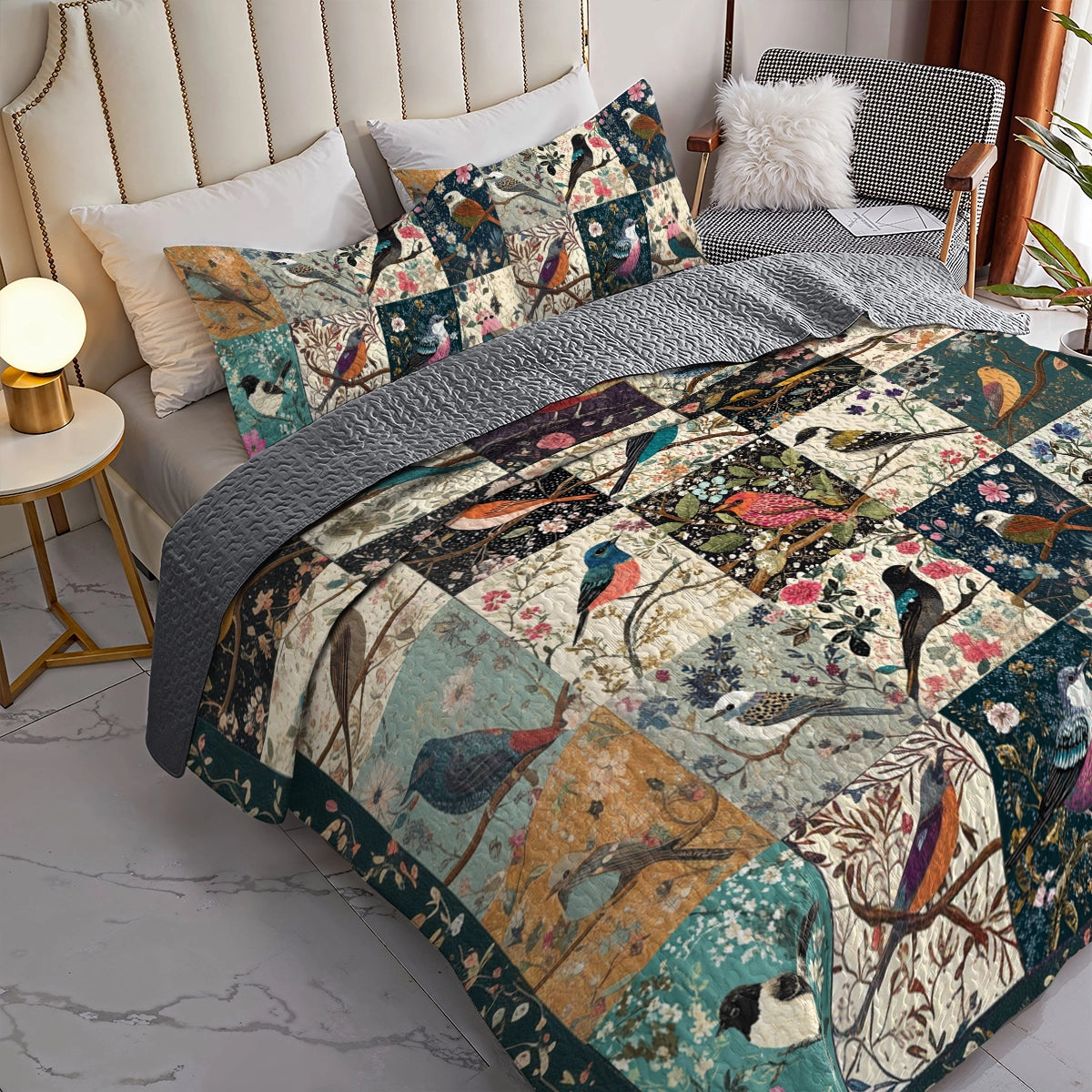 Shineful All Season Quilt 3-Piece Set - Birdsong Bliss