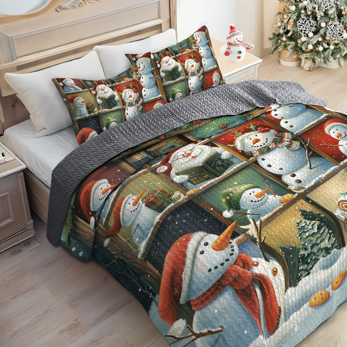 Shineful All Season Quilt 3-Piece Set Snowy Stories