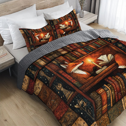 Shineful All Season Quilt 3-Piece Set Mystic Fox Reading