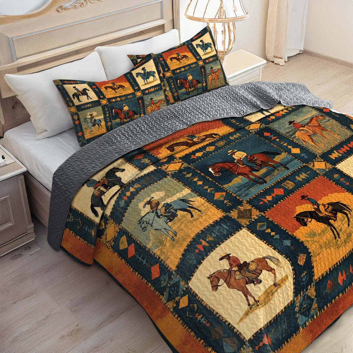 Shineful All Season Quilt 3-Piece Set - Cowboy Dream