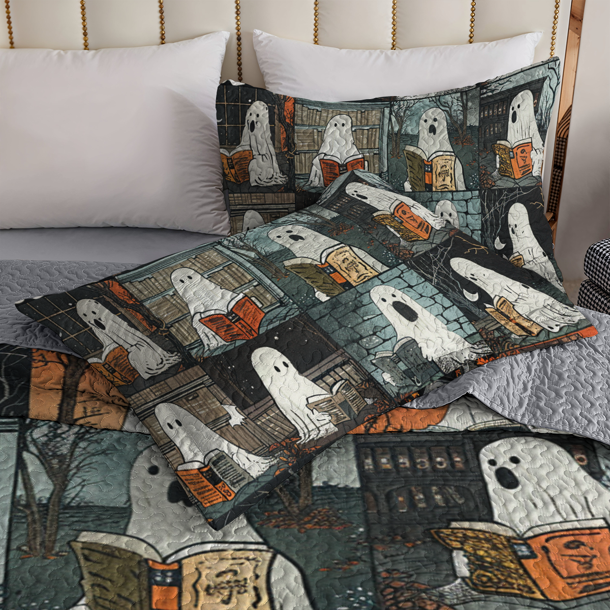 Shineful All Season Quilt 3-Piece Set Ghostly Book Club