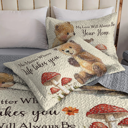 Shineful All Season Quilt 3-Piece Set Bear Hugs Home